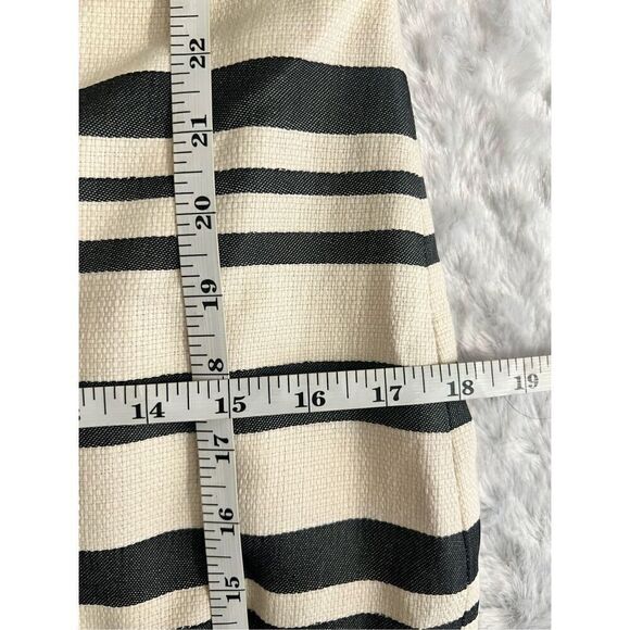 J. Crew Womens Blue & Cream Striped Knee Length Cap Sleeve Sheath Dress Size 8 - Picture 10 of 11